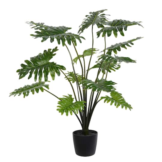 38" Artificial Potted Grand Philodendron Bush By Vickerman in Green | 38" x 40" | Michaels®